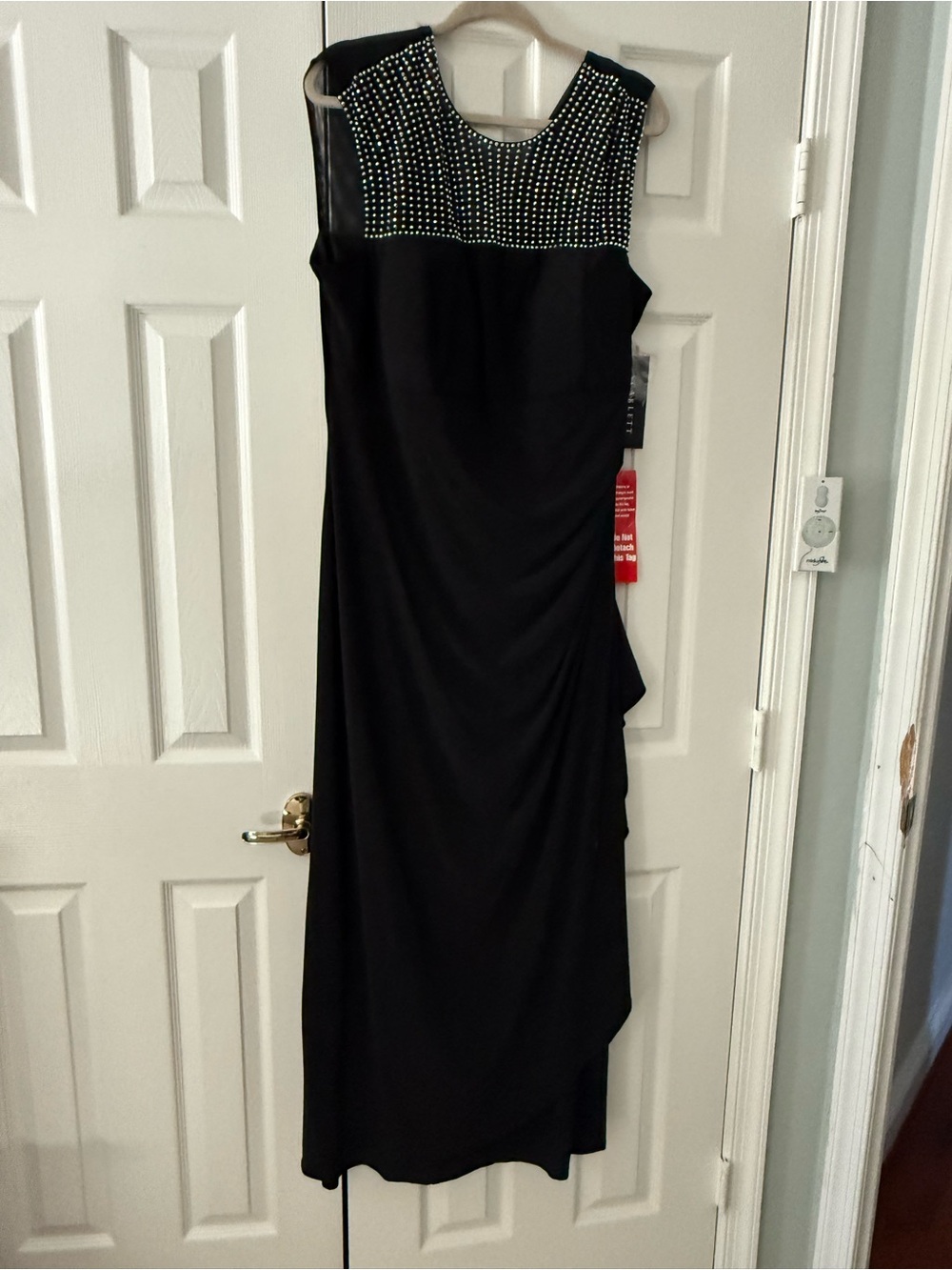 Scarlett Black Maxi Dress with Studded Yoke
